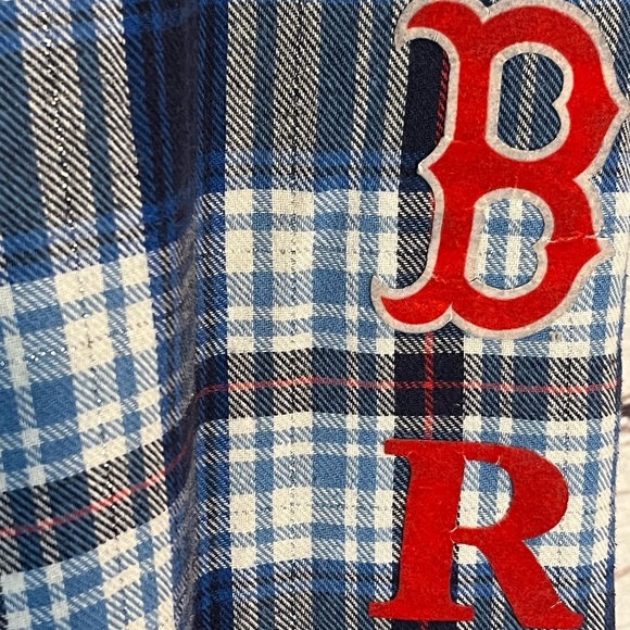 CONCEPTS SPORT Pajama Pants Red Sox Blue Plaid-Small - Picture 2 of 4